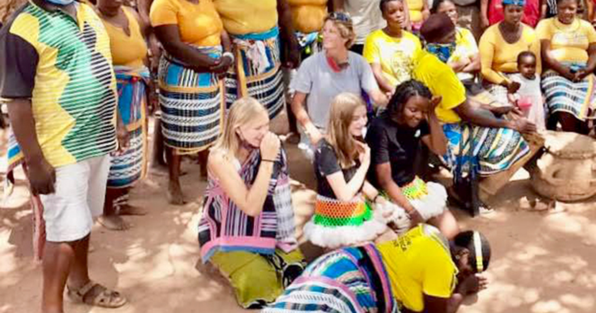 Exchange students get a cultural treat at Makuya park