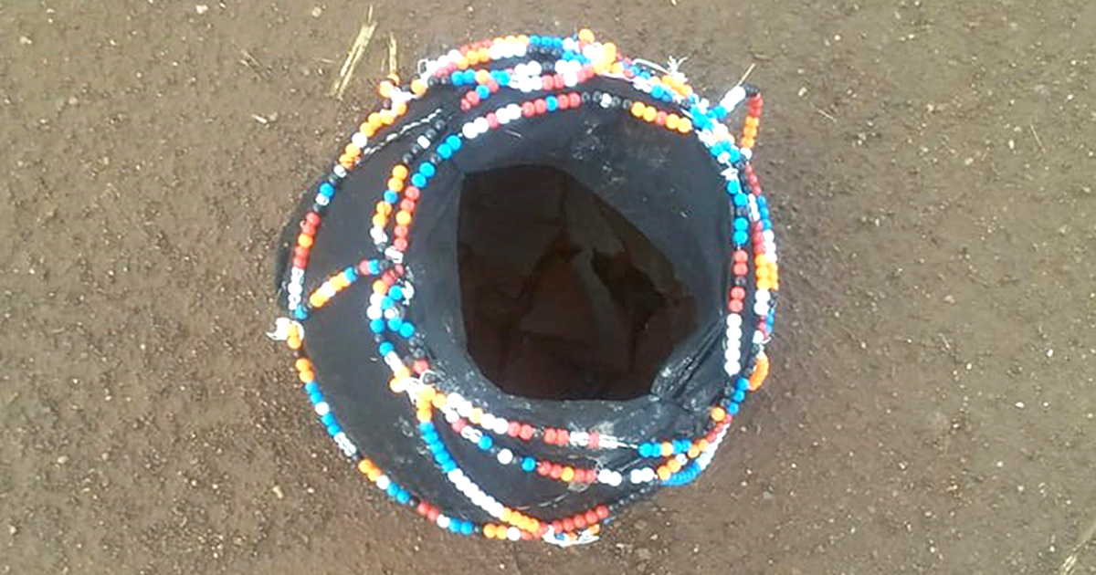 Mysterious pot with beads fuels suspicion