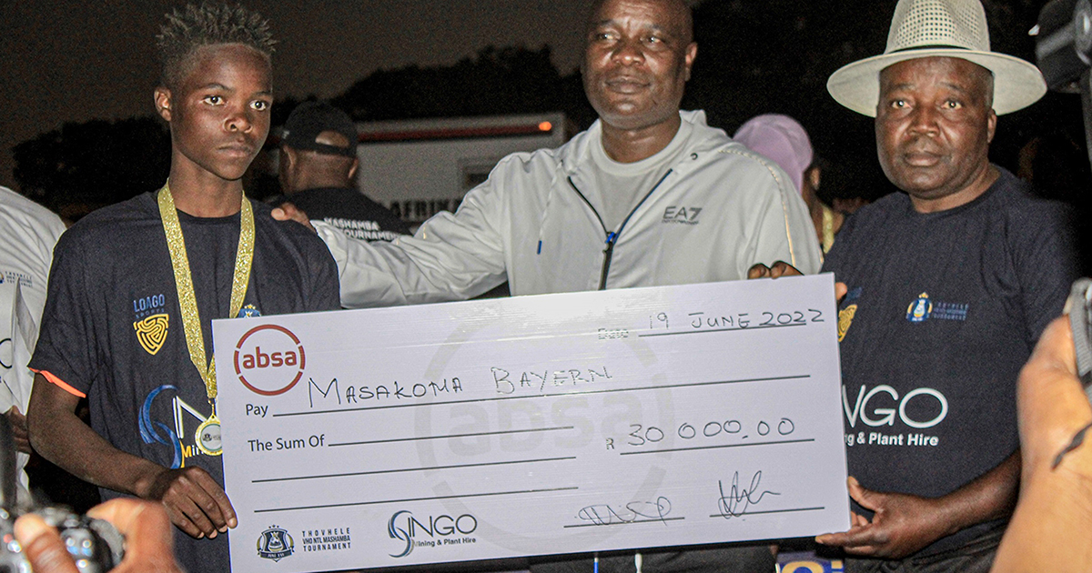 More than R200 000 for Mashamba's young sport stars