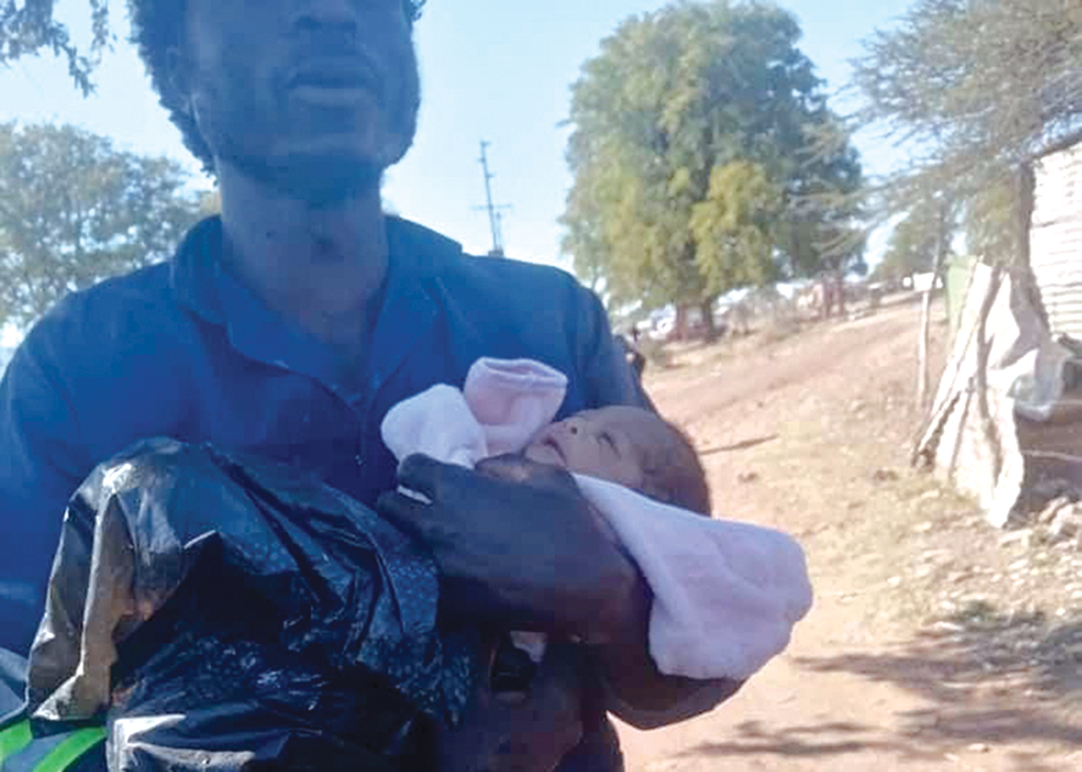 Abandoned new-born baby rescued by Rabali men