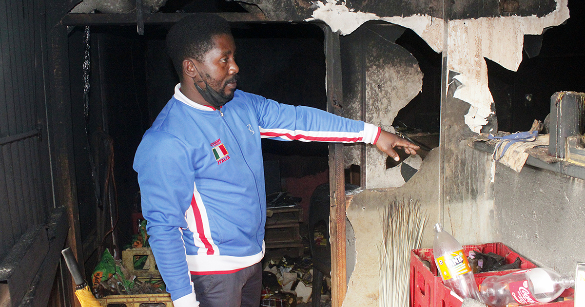Young entrepreneur's dreams go up in flames