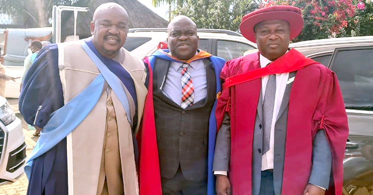 Joy when Thomas Radzilani gets his doctor's degree