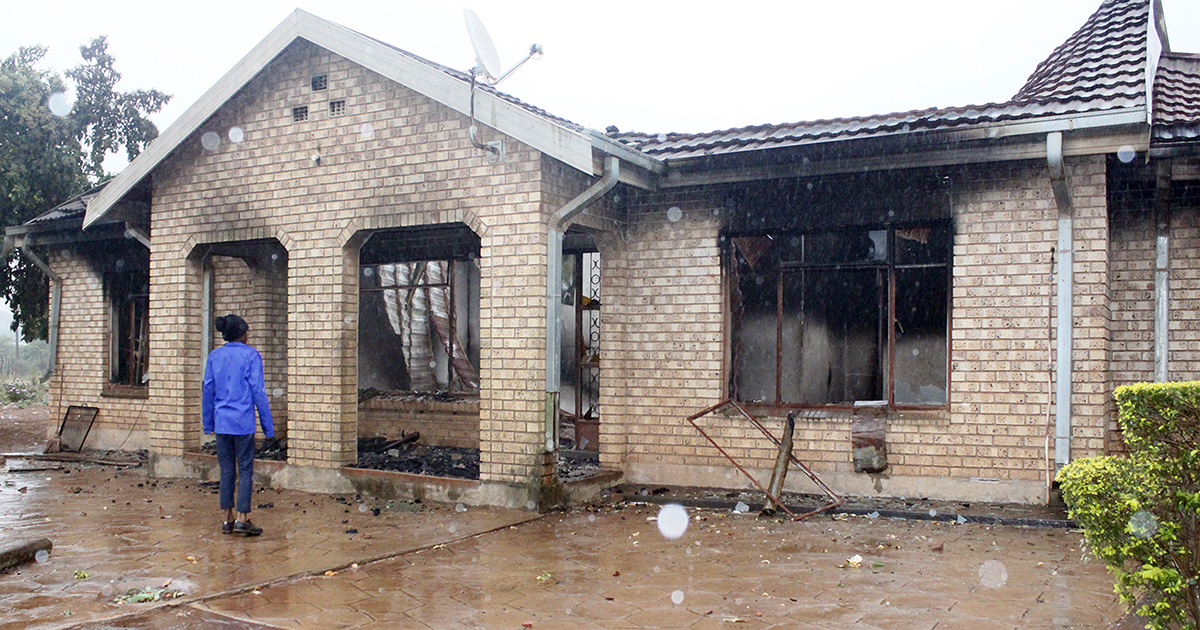 House at Matangfari burnt down by mob