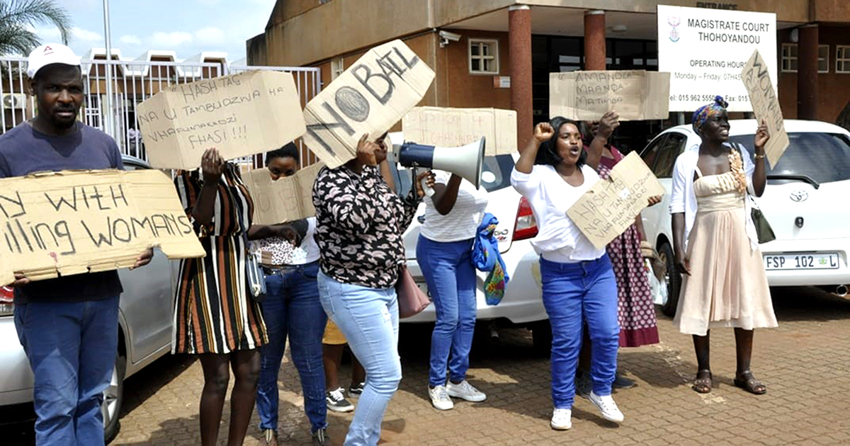 Residents march against bail for murder accused