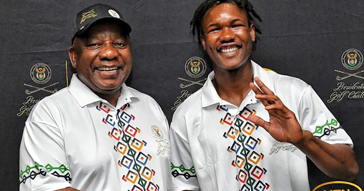 Young golfer partners with President Ramaphosa in golf challenge
