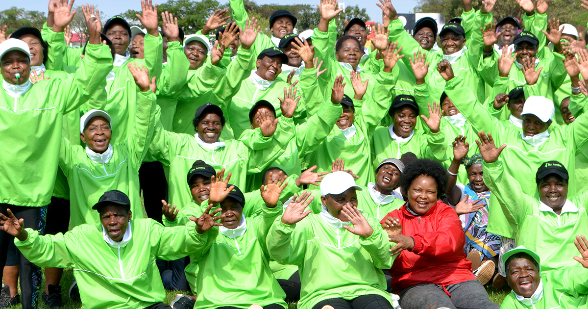 Ma-Aerobics organises a fun walk for elderly women