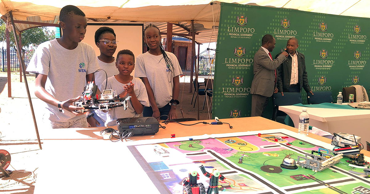 Ozias Davhana's robotic champs show their stuff