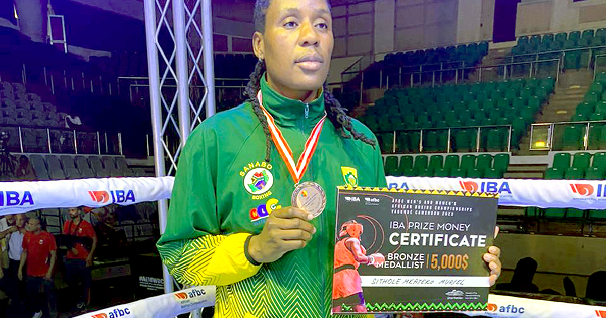 Sithole back from Cameroon with a bronze medal