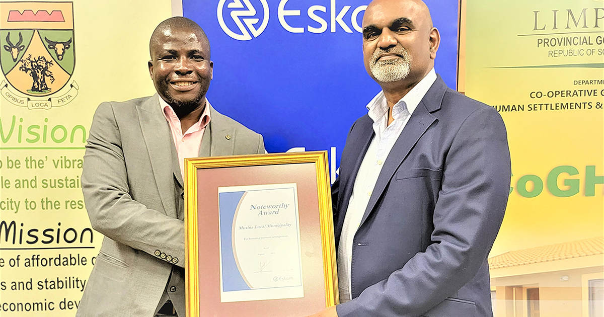 Masipala wa Musina wo kona u lifha tshikolodo kha vha Eskom