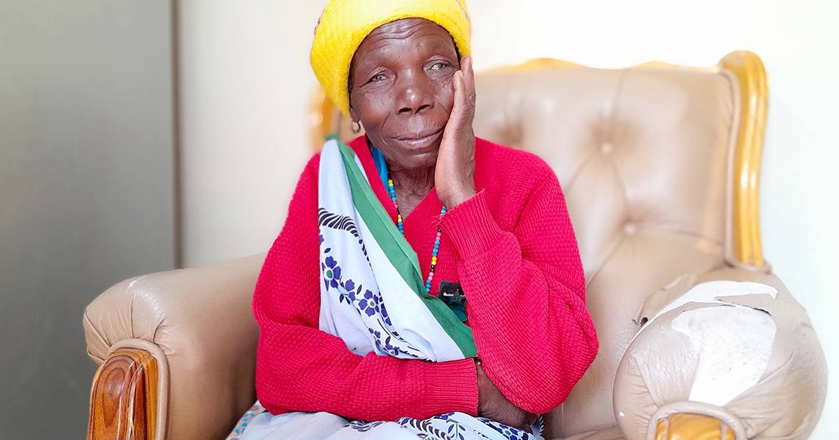 Gogo Maluleke says goodbye to old leaking, creaking house