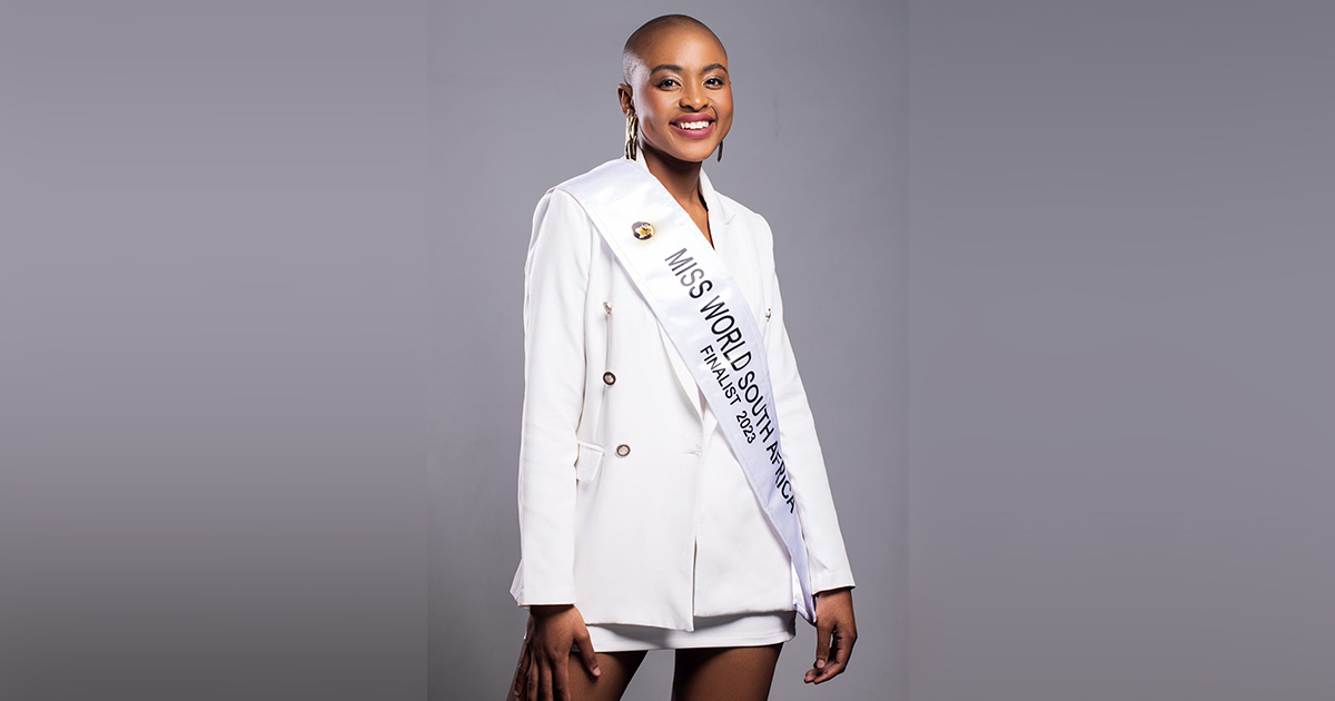 Munei is a top 12 finalists for Miss World SA