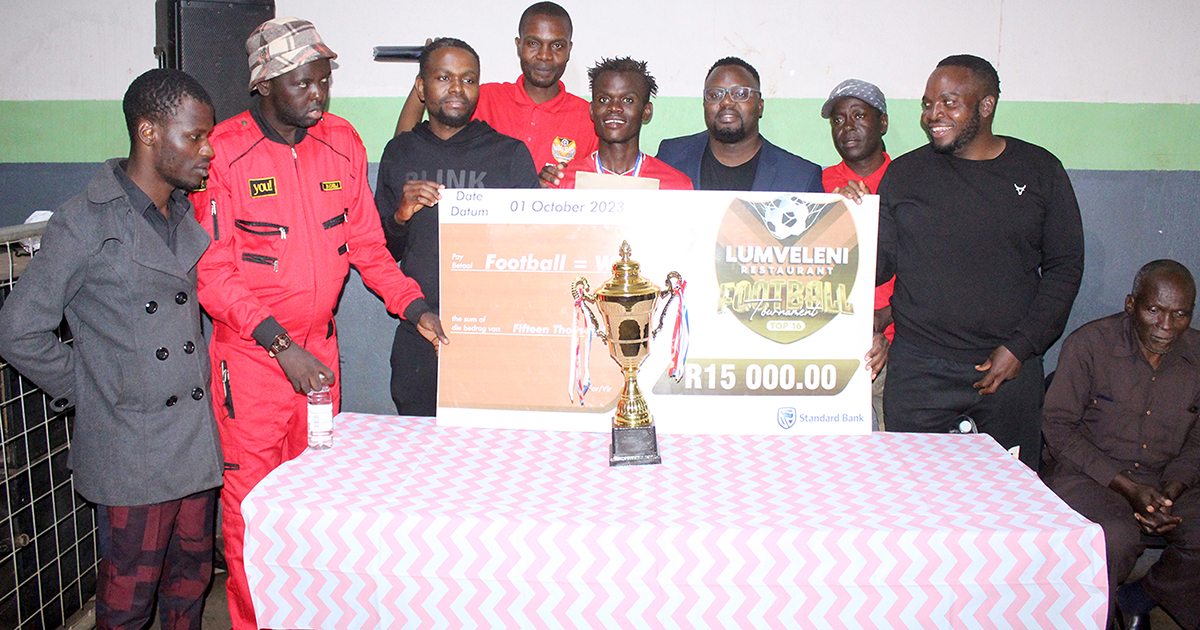 Madridtas lift the Lumveleni Tournament trophy