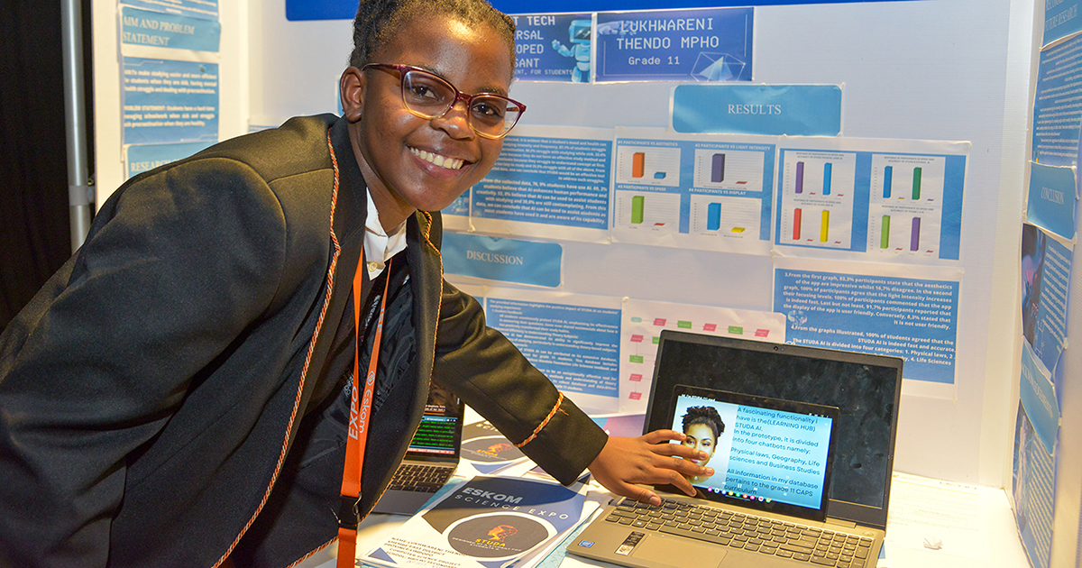 Young Thendo makes big impression at Eskom Expo