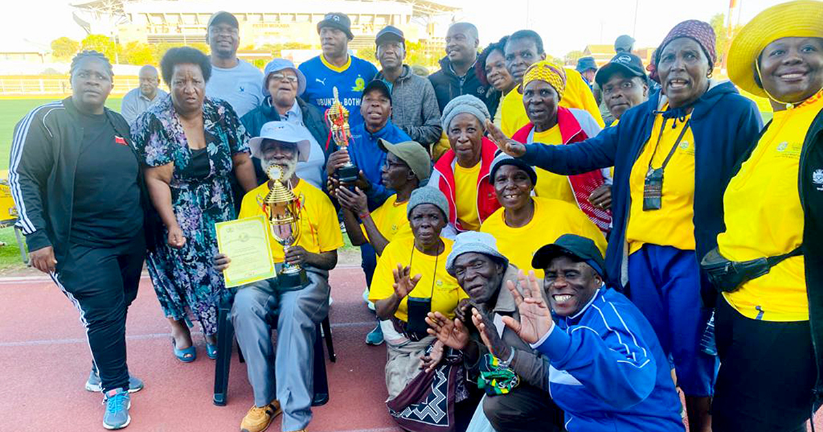 Vhembe's granny soccer team win trophy at Limpopo Golden Games