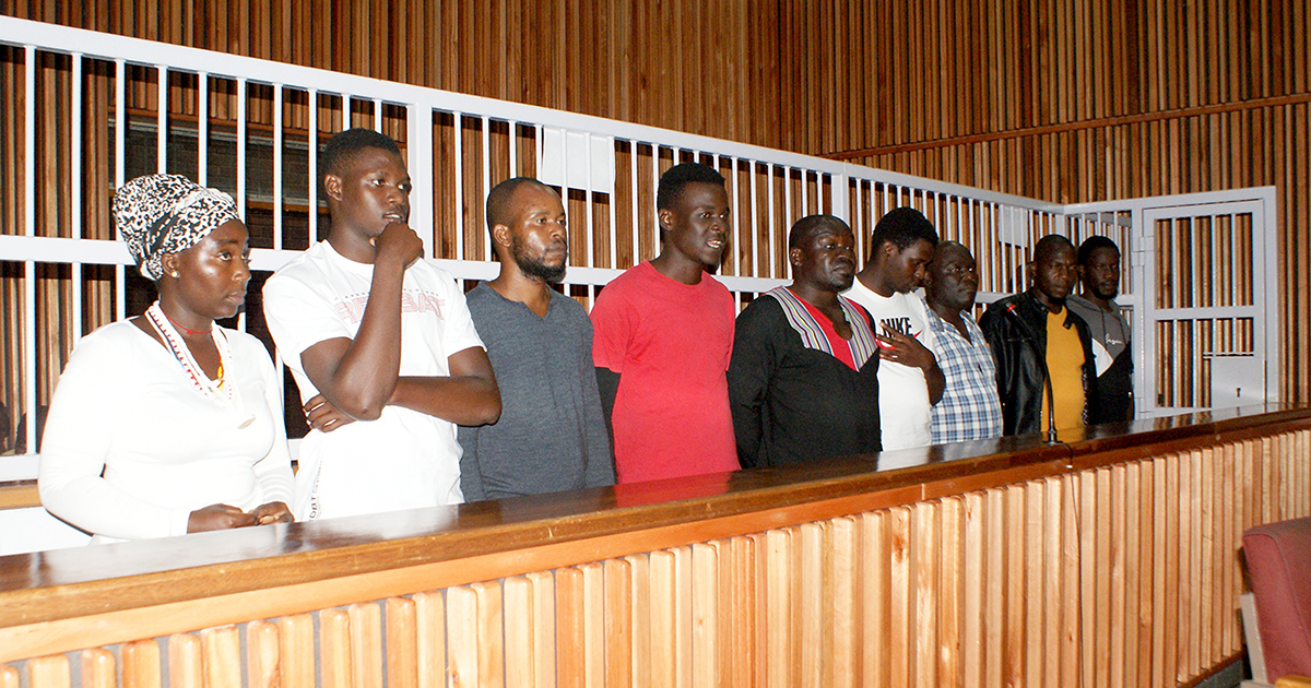 Nine accused of setting a house on fire now waiting for trial date