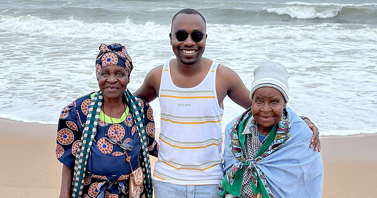 Two grannies spoiled rotten by grateful grandson