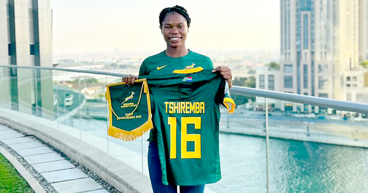 Mutambi wa rugby wa Hamagau, Maria, o nangiwa uya kha mitambo ya dzi Olympic