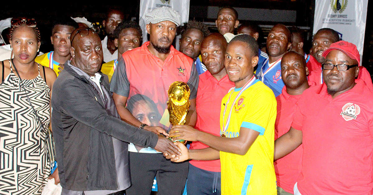 Berea FC lift  NCNV Holdings trophy