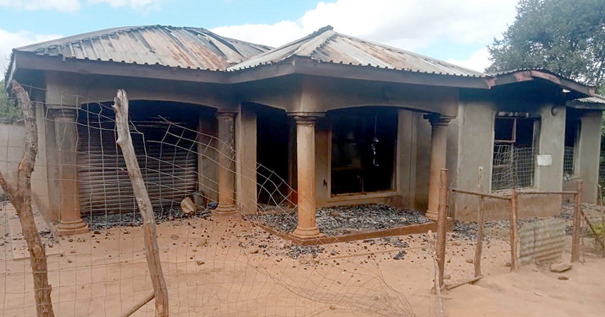 Angry mob burns down house of missing old man's son