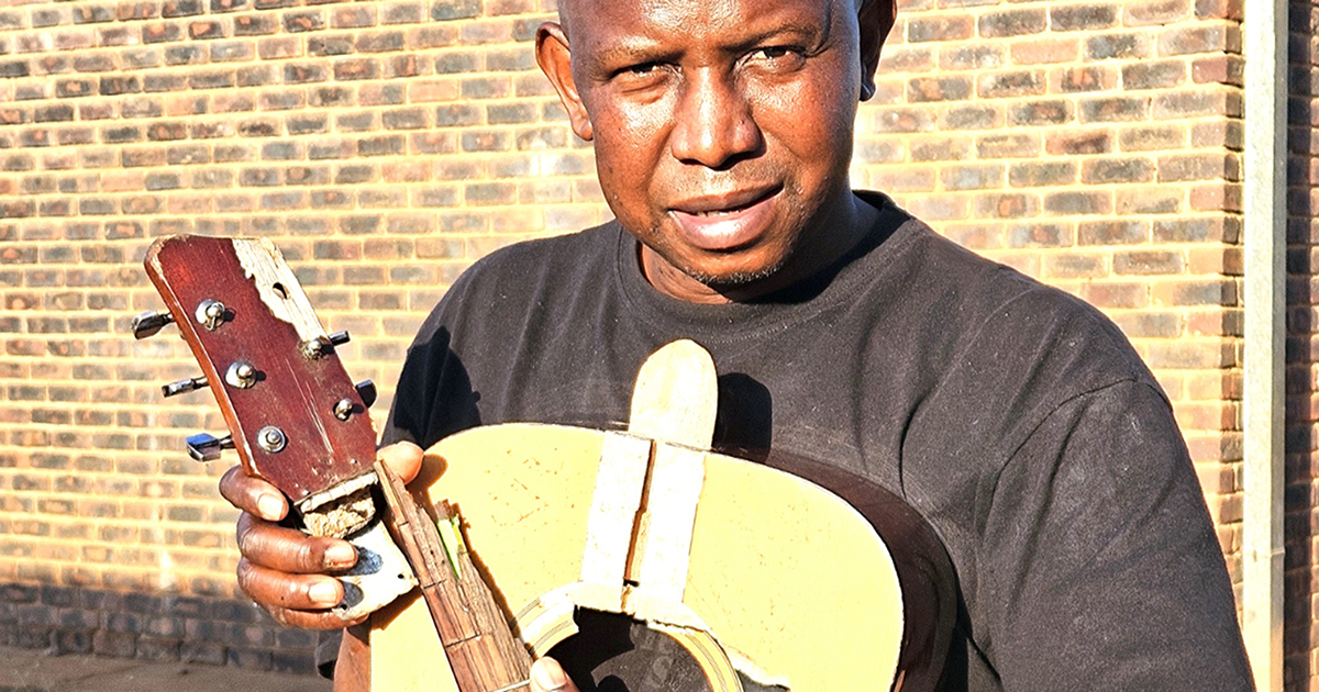 Netshikweta's beloved Ninja guitar destroyed after falling from bakkie