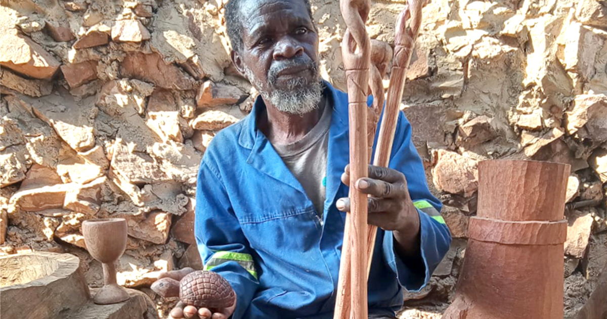 Pensioner takes up wood carving