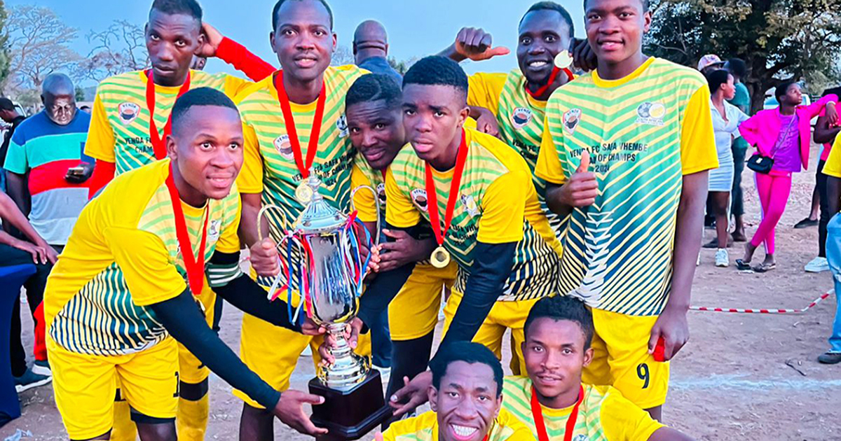 Berea FC lift the MW Munyai soccer trophy