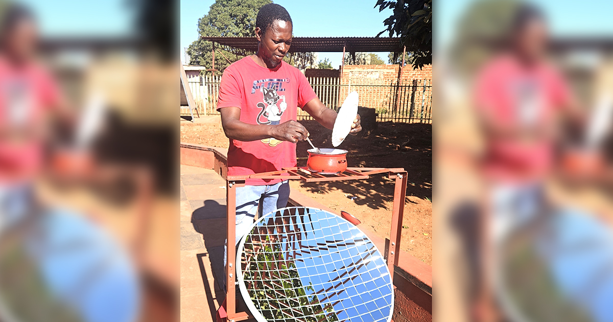 Khubvi's self-taught inventor builds solar-powered cooking stove