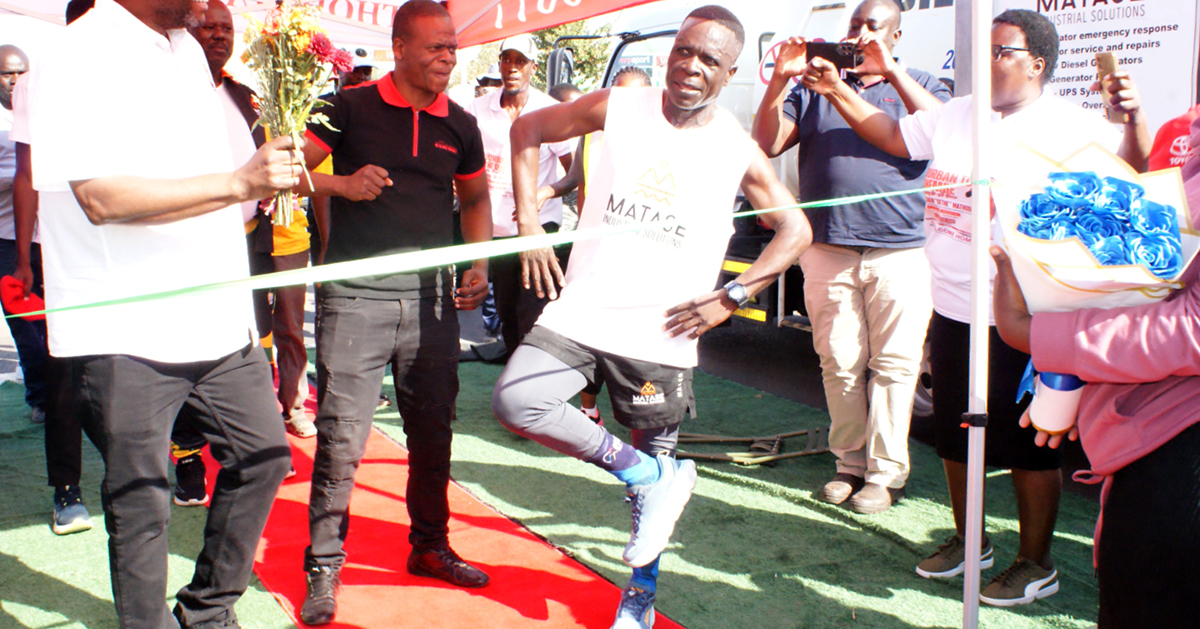 Mathobo completes his run from Durban in just 18 days
