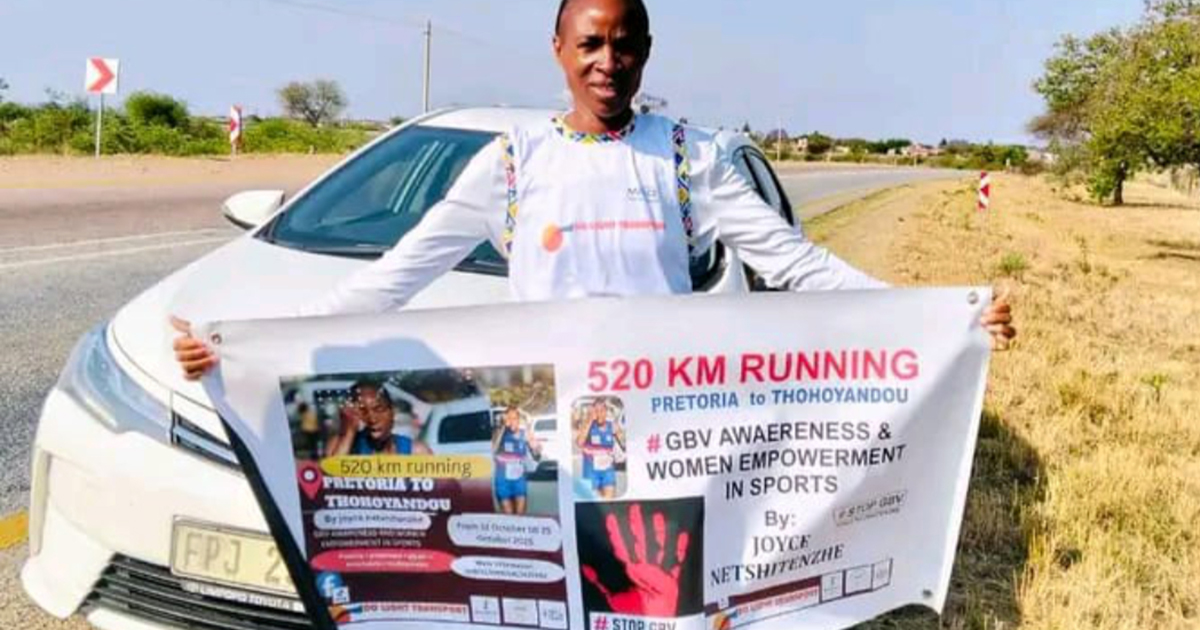 Netshitenzhe completes 520-km run to raise awareness of GBV