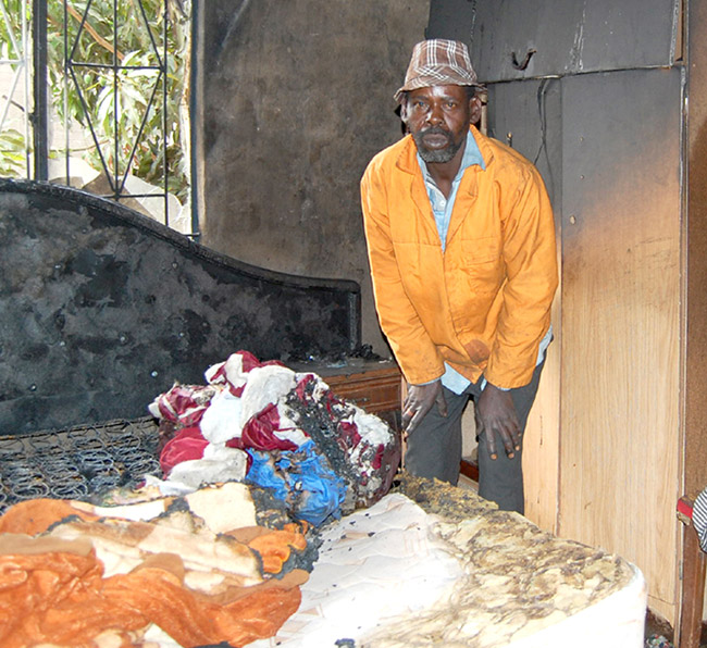 Tshikota resident escapes raging fire