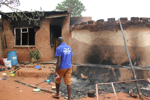Houses of suspected witches set alight