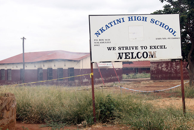 Another school burns