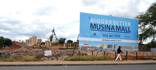 Musina’s new bigger and better mall extension progressing well