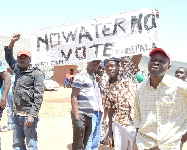 “We want water or everything will stop”