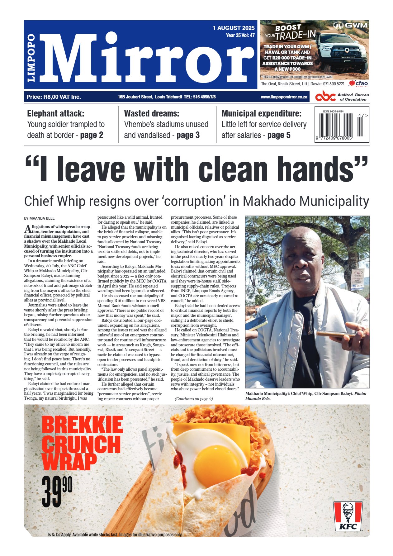Limpopo Mirror 1 Aug 2025