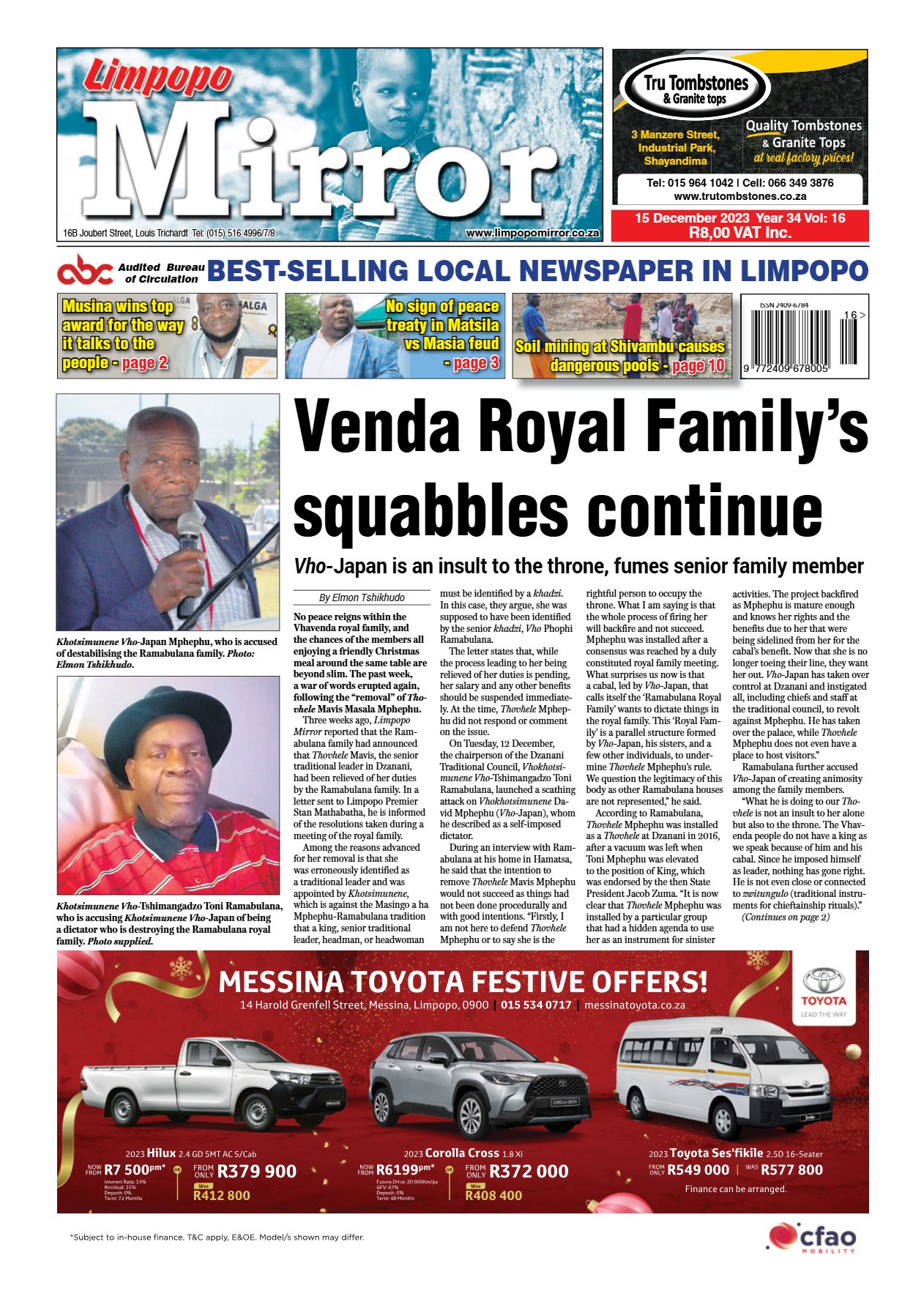 Limpopo Mirror 15 Dec 2023