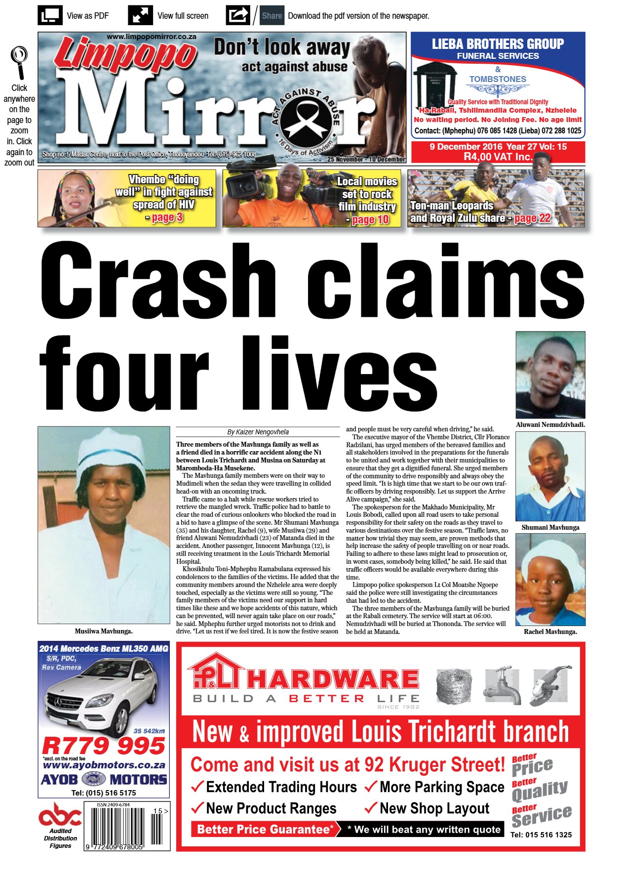Limpopo Mirror 9 Dec 2016