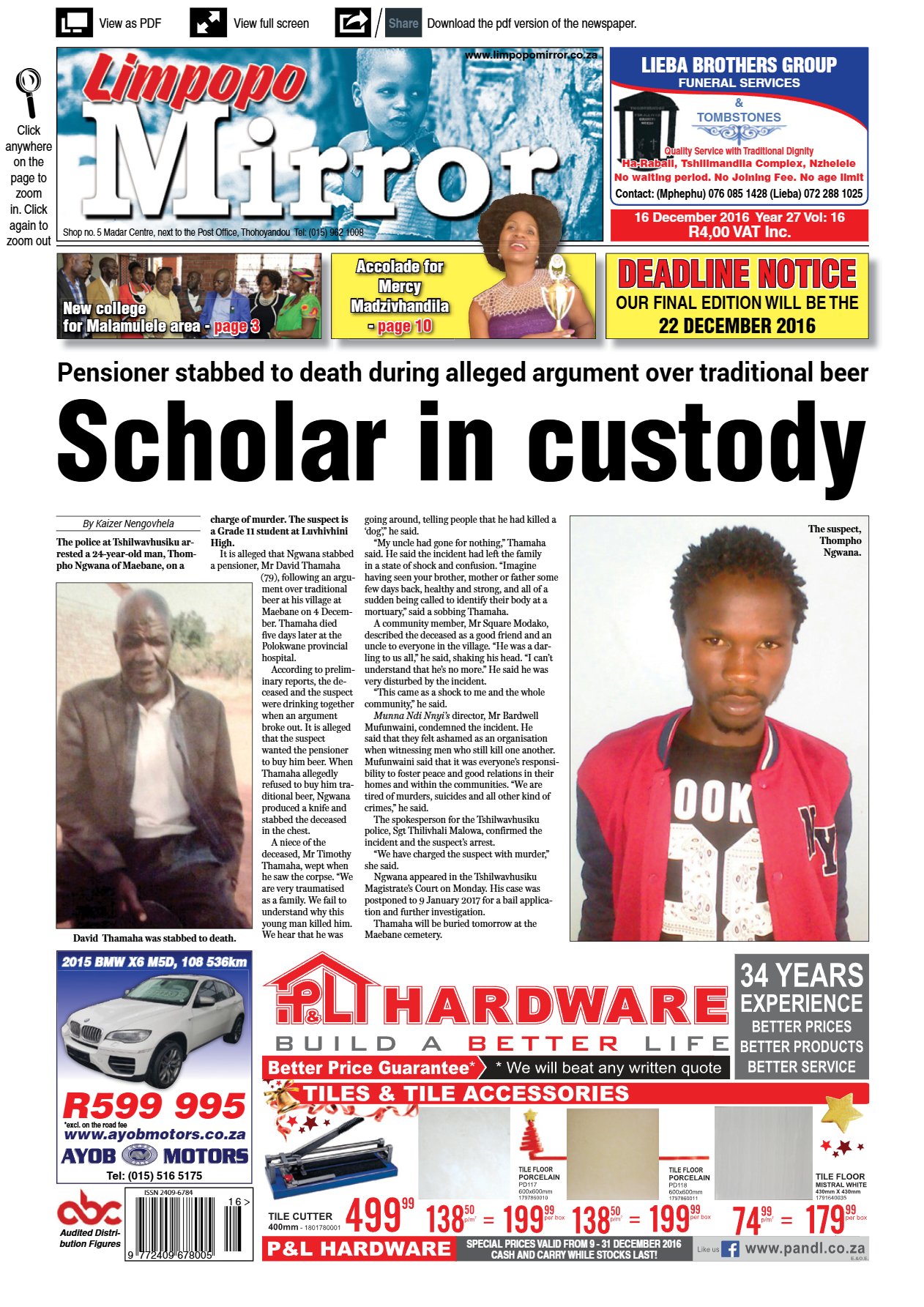 Limpopo Mirror 16 Dec 2016