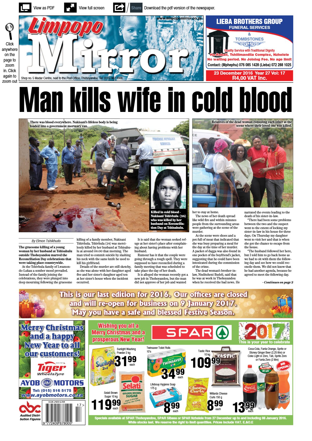 Limpopo Mirror 23 Dec 2016