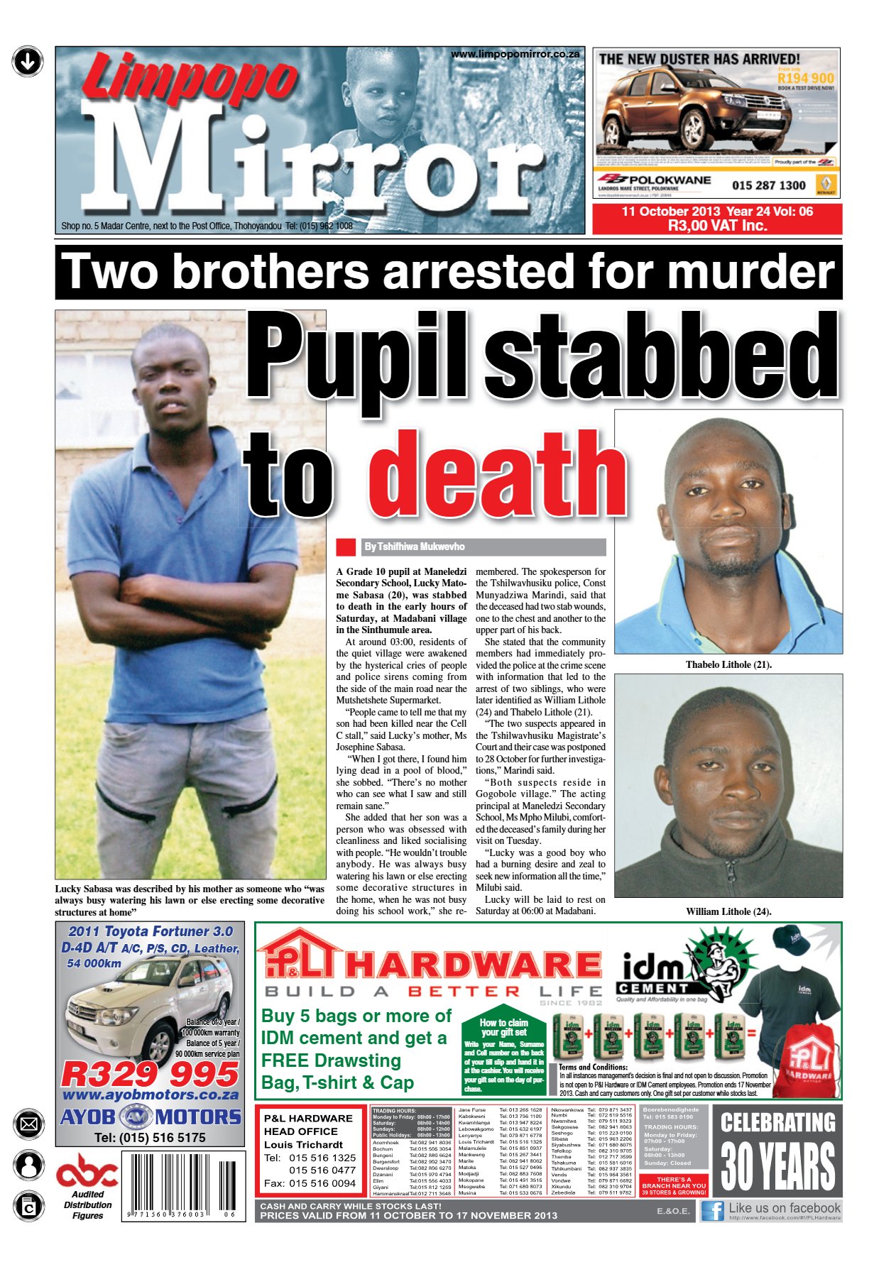 Limpopo Mirror 11 Oct 2013