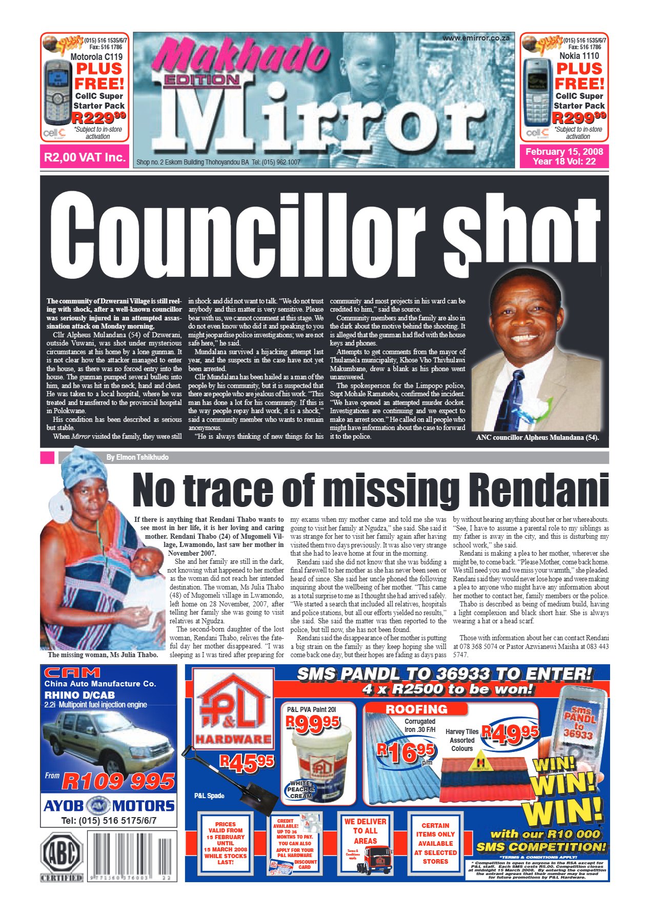 Limpopo Mirror 15 Feb 2008