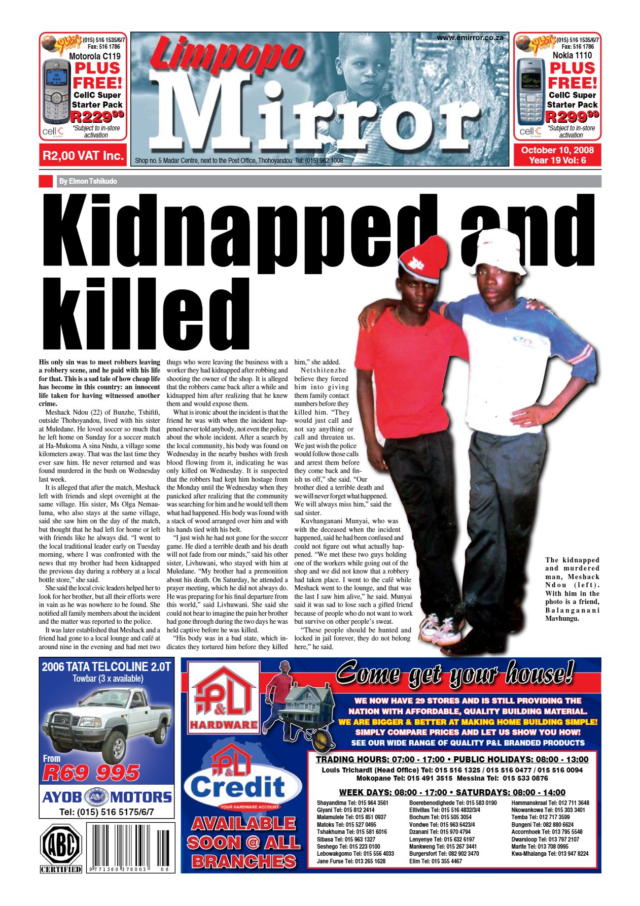 Limpopo Mirror 10 Oct 2008
